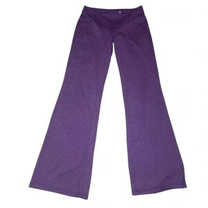 Athleta Maroon Heather Flared Legging Pant Stretch Rivet Pockets Women's Size XS